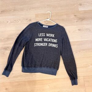 Navy Travel Blue Graphic Sweatshirt XS